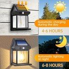 4pcs Solar Wall Light Pir Motion Sensor Led Outdoor Lantern Garden Security Lamp