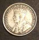 1917 Newfoundland 25 Cents Sterling Silver Coin King George V