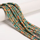 Natural Spiny Oyster Mohave Copper Turquoise Smooth Rondelle 4x6mm 15 5   Strand