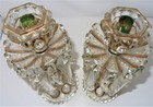 Rare Antique Victorian Hand Painted Enameled Pair Of Matching Candle Holders