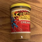 Rare Unopened Rare New Jar Superman Creamy Peanut Butter Yellow Lid Acme Bought