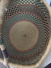 14    Authentic Bolga Ghana Market Basket Wonky Round Hand Woven Grass Leather