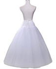 Plus Size 4-layer Hoopless A-line Petticoat Crinoline Underskirt   Polyester    