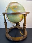 1950s Replogle 16  World Globe On Wooden Stand 30    Tall 22    Wide