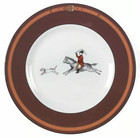 Set Of 4 Vintage Wedgwood    tally-ho    China Canape Plates English Fox Hunt Scenes