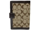 Coach Notebook Cover Signature Canvas Leather Beige Brown