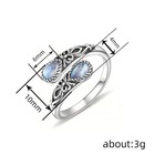 Adjustable Boho Spoon Band Moonstone Ring Silver Fashion Gift