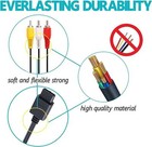 N64 Snes Gamecube Rca Av Tv Audio Video Stereo Cable Cord For Nintendo 64 Lot