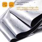 Upf 50  Uv Protection Travel Umbrella 42inch Windproof Silver Coating