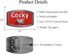 Cocky Pewter Finish Metal Belt Buckle