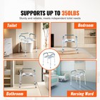 1000lbs Raised Toilet Seat W drop Arm Adjustable Height Commode Padded Chair