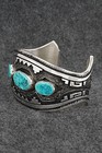 Turquoise   Sterling Silver Vintage Bracelet - Thomas Singer