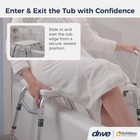  Drive Medical Splash Defense Tub Transfer Bench For Bathtub With Curtain Guard 