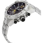 Invicta Men s Watch Aviator Chronograph Black Dial Silver Steel Bracelet 28108