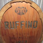 Wine Barrel Sign Ruffino  Italy s Finest Wines Since 1877 Wooden So Cool  Rare