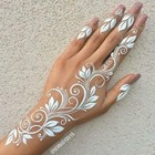 Golecha Henna Mehandi Cones Temporary Tattoo - White Paint - 2 Cones