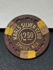  nice    2 50 Karls Silver Club Casino Chip Poker Chip Gambling Sparks Nevada