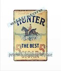 1890s Hunter Cigar Tobacco Horse Equestrian Metal Tin Sign Wall Posters
