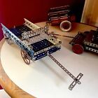 Vtg Lot Of 3 Mid-century Erector Set Creations   Models - Wagon  Tanker   Cart