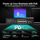 Mokerlink 10 Port Poe Switch With 8 Port Poe   2 Fast Ethernet Uplink  100mbp   