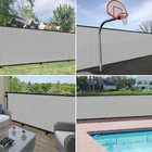4  5  6  8  Privacy Fence Screen Windscreen Heavy Duty Fabric Shade Cover Gray