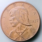 1935   1937 Panama Un Centesimo Lot Of 2 Coins Low Mintage 200k Rare High Grades