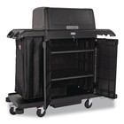 Rubbermaid Commercial 2202587 24 4  X 62 4  X 56 9  Housekeeping Cart - Blk New