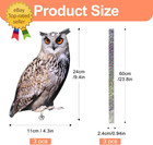 3 Pack Bird Scare Owl Fake Owl Reflective Hanging Bird Decoration Effective Bird