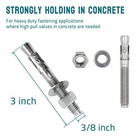 3 8  X 3  Strong Wedge Anchor Stainless Steel Screws And Lag Bolts For Cement   