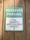 Vintage Parking Lot Parent School Street Road Sign Gas Oil Decor Art Signs Mom