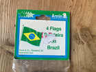 Brazil Annin Flags X4 Handheld Stick Brazilian Flag New Set Of 4 Unopened Nwt