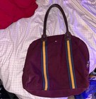 Tommy Hilfiger Maroon Nylon Duffle Bag Travel Tote Gym Weekender