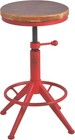 American Steampunk Bar Stool  17 72 -21 65  Vintage Industrial Adjustable Swivel