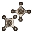 Vintage 2  Hot   Cold Water Sink Faucet Handles Porcelain Nickel Plated