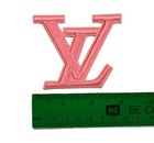 Designer Iron-on Fashion Style Pink Logo Patch