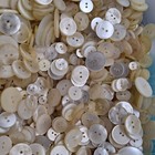 8oz Mixed Lot Of Vintage Small Med Large Buttons  Crafting Sewing  Clear White