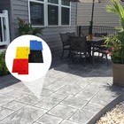 4pcs Concrete Texturing Stamping Floor Cement Stamps Mold Mats Sets 24 24 Inch