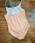 Spyder Girls Size 16 One-piece Swimsuit Animal Print Orange Pink Lined Stretch