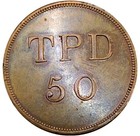  1850 s  New York City Ny-913b  r-6  Daguerrian T P D Eagle Merchant Token