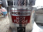 Vintage  Richardson Hot Fudge Hand Pump Dispensor Stainless Steel Electric