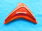 Vintage Ceramic Ash Tray Usa T-375 Burndt Orange brown gold Boom-a-rang Shape