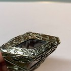 Slag Stained Glass Kaleidoscope Purple Green Art Glass Silver Swirl Accents