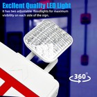 Exit Sign With Emergency Lights  Two Led Adjustable Head Emergency Exit Lights