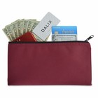 Deposit Bag Bank Pouch Zippered Safe Money Bag Organizer In Maroon Red 2 Pack