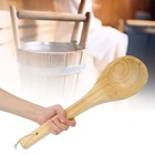 Sauna Bucket And Ladle Set Handmade Wooden Spoon -surface  Comfortable Handle   