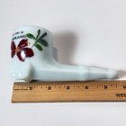 Newfoundland Canada  Antique Souvenir Depression White Glass Trinket Pipe
