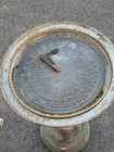 Vintage Cast Iron Garden Sundial Pedestal Grow Old Along With Me Yard Art Read