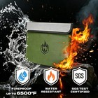 Andyer 2-pocket Fireproof Money Bag For Cash  6500  f Document Green