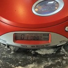Sony Discman D-e350 Portable Cd Player Cd Headphone Jack Red silver Working Good