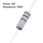 50pcs 3w 100 Ohm Carbon Film Resistor 5  Tolerance 4 Color Bands
